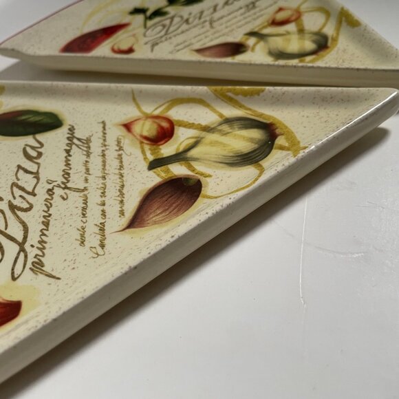 Stokes Tuscan Ceramic Pizza Slice Plates – Set of 2 - Picture 5 of 9